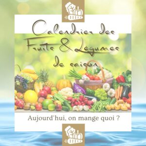 Calendrier annuel des Fruits et légumes de saison - Calendrier bilingue français/basque